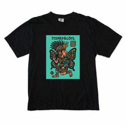 Aztec Butterfly Goddess t-shirt featuring Mesoamerican mythology art print.