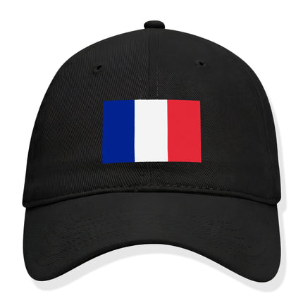 France flag baseball cap featuring the blue, white, and red tricolor.