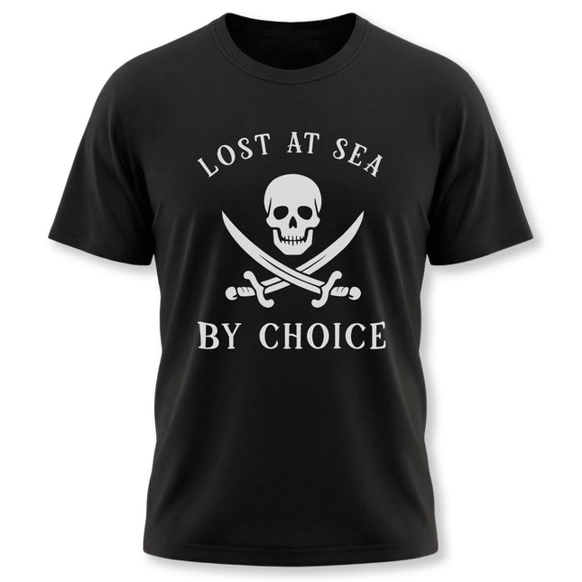 Lost At Sea By Choice Pirate Skull & Swords Graphic T-Shirt | V1