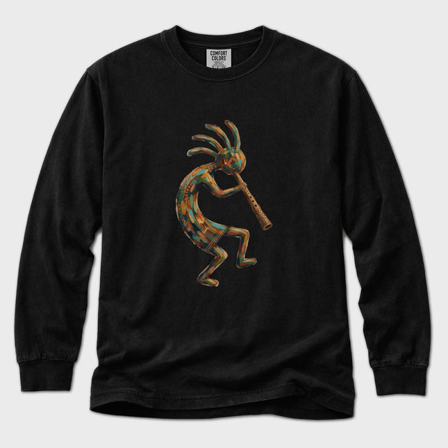 Kokopelli Flute Player Long Sleeve T-Shirt | Southwest Graphic Tee