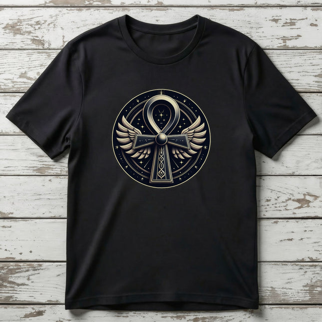 Egyptian Ankh Wings T-Shirt | Ancient Symbol Tee | V17