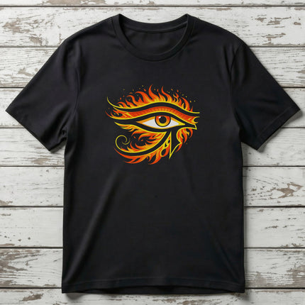 Eye of Ra Fire T-Shirt | Ancient Egyptian God Symbolic Tee | V2