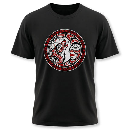 Formline Grandmother Moon Sacred Circle Tribal Art T-Shirt