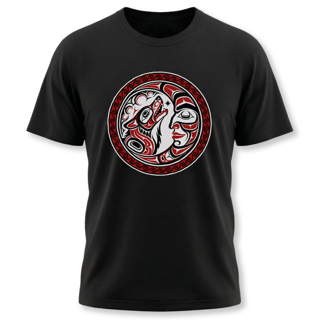 Formline Grandmother Moon Sacred Circle Tribal Art T-Shirt