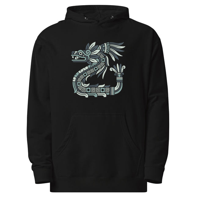 Maya Feathered Serpent Hoodie | Geometric Kulkulkan Hooded Sweatshirt