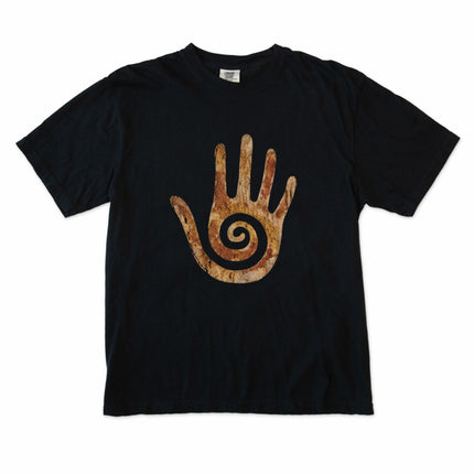 Ancient Spiral Hand Graphic Native American T-Shirt - Hopi Symbol Tee