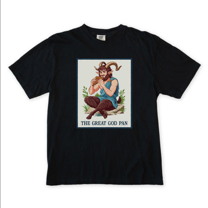 The Great God Pan T-Shirt | Greek Mythology Satyr Pan Flute Graphic Tee