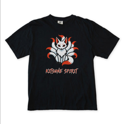 Kitsune Spirit Nine-Tailed Fox T-Shirt | Japanese Mythology Graphic Tee