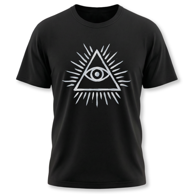 Eye Of Providence T-Shirt | Painted All-Seeing Eye Triangle Graphic Tee