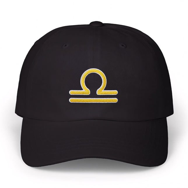 Yellow Libra Zodiac Symbol Hat | Embroidered Astrology Sign Baseball Cap
