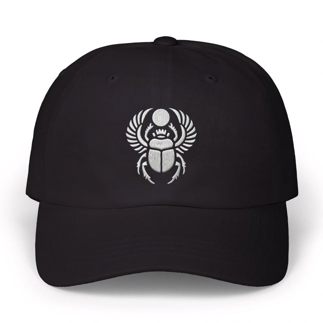 Khepri Scarab Beetle With Sun Embroidered Dad Hat | Egyptian Symbol Cap
