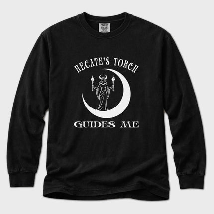 Hecate's Torch Guides Me Long Sleeve T-Shirt | Greek Goddess Art