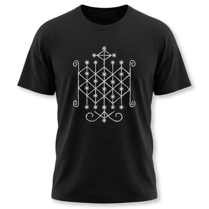 Ogoun Veve Sacred Geometry T-Shirt - Boho Voodoo Art Tee