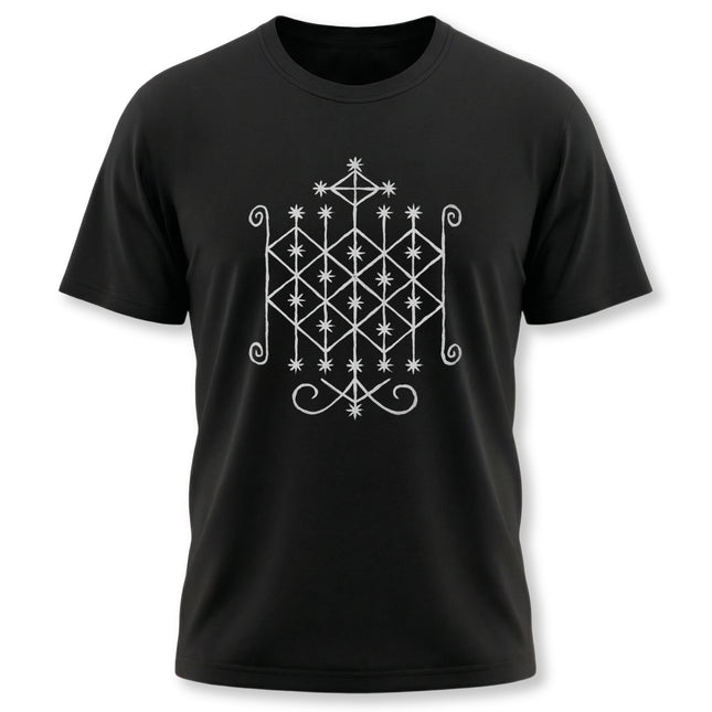 Ogoun Veve Sacred Geometry T-Shirt - Boho Voodoo Art Tee