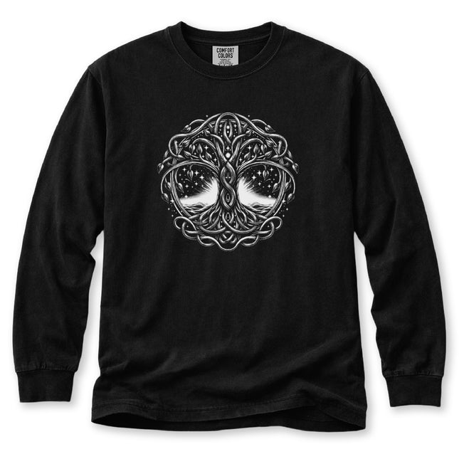 Tree of Life Long Sleeve T-Shirt | Celtic-Inspired Knotwork Graphic Tee