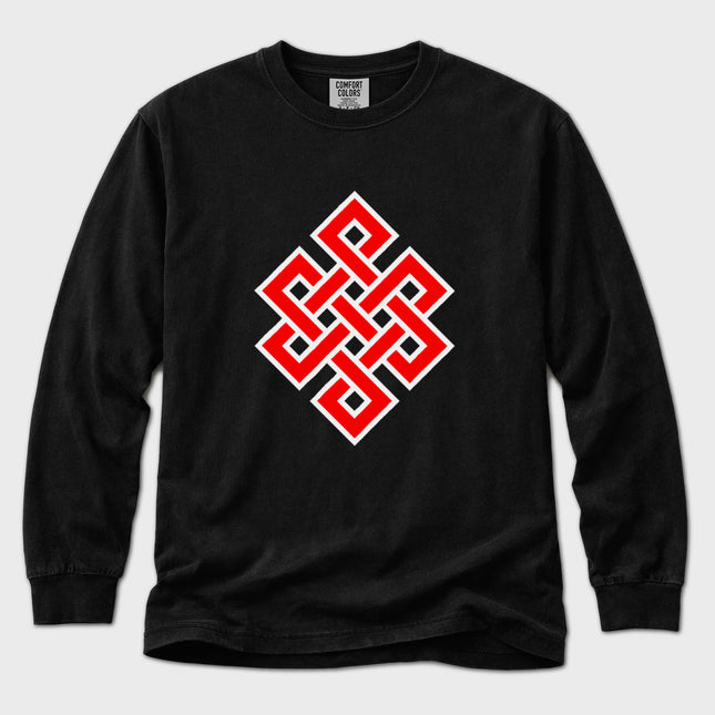 Endless Knot Long Sleeve T-Shirt | Buddhist Symbol Graphic Tee