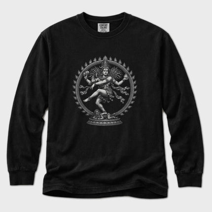 Dancing Shiva Nataraja Long Sleeve T-Shirt | Hindu Deity Graphic Tee