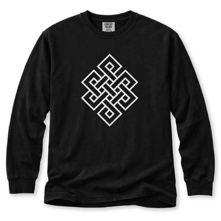 Endless Knot Long Sleeve T-Shirt | Interwoven Geometric Symbol Tee
