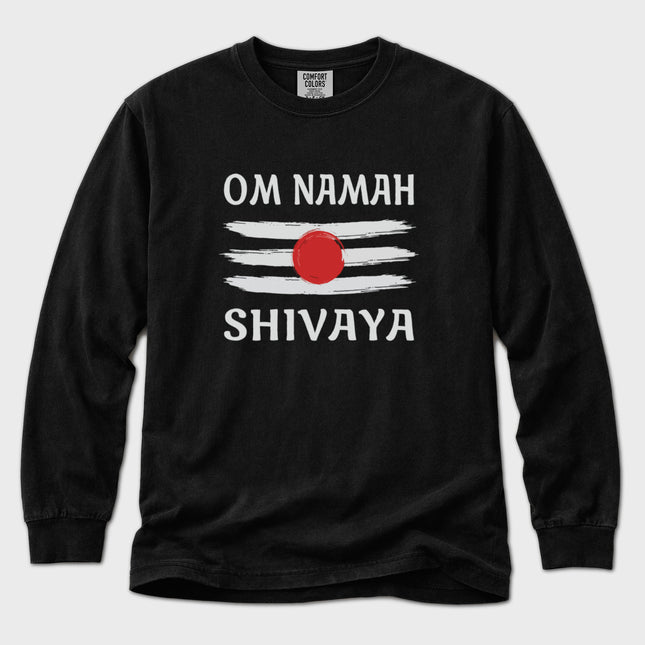 Tripundra Shiva Symbol Long Sleeve T-Shirt | Om Namah Shivaya Tee
