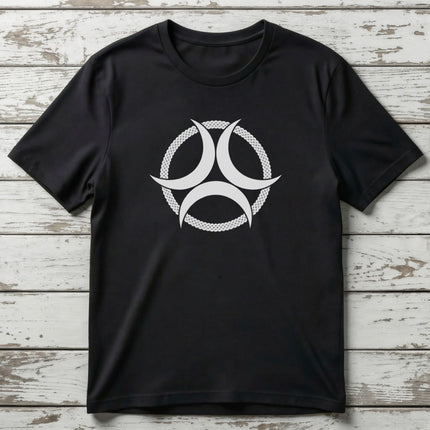 Celtic Triple Moon Goddess With Knotwork T-Shirt | Unisex Graphic Tee V4
