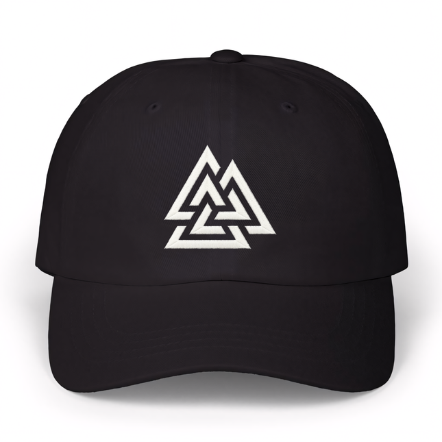 Norse Valknut Symbol Baseball Cap | Viking Warrior's Knot Embroidered Hat
