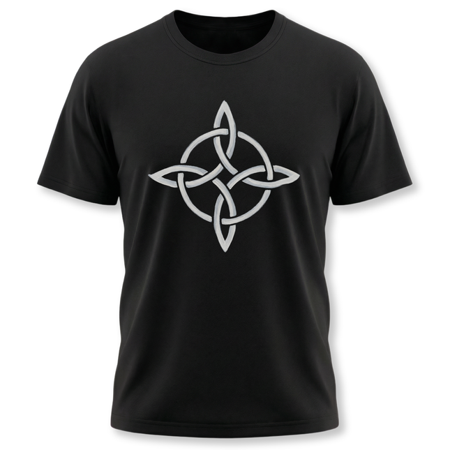 Witch's Knot Celtic Protection Magic Symbol T-Shirt | Painted Runic Pagan Tee