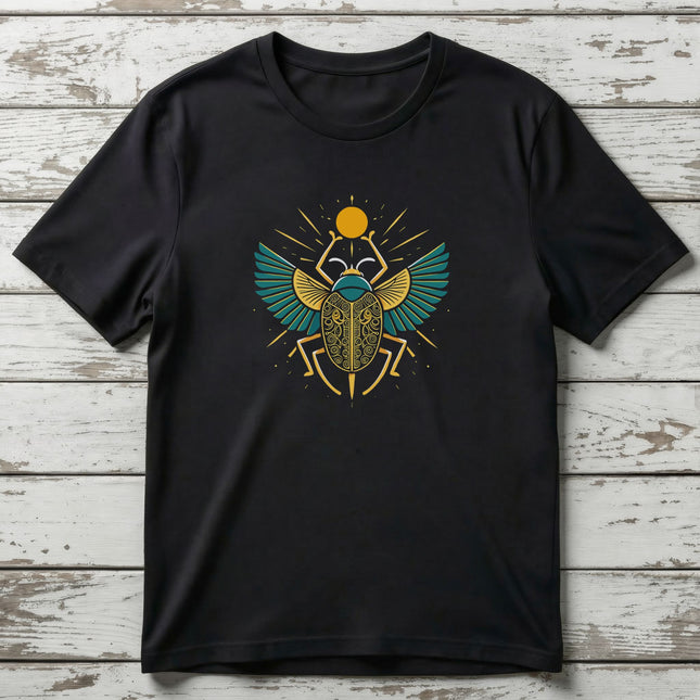 Egyptian Scarab Beetle T-Shirt | Khepri Sun God Tee | V5