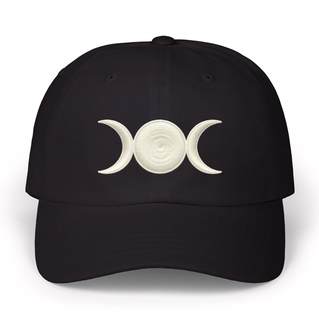 Embroidered Triple Moon Goddess Hat V3
