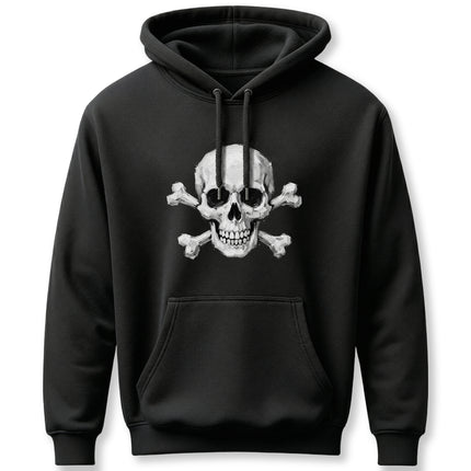 Gothic Skull and Crossbones Hoodie | Primordial Designs Skeletal Art