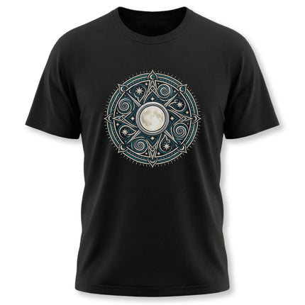 Arianrhod's Wheel Celtic Mythology Graphic Tee | Celestial Moon Mandala