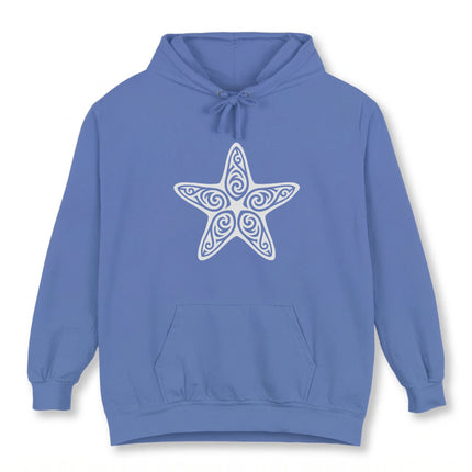 Tribal Starfish Hoodie | Ocean Sea Life Knotwork Swirl Graphic Pullover Hoodie