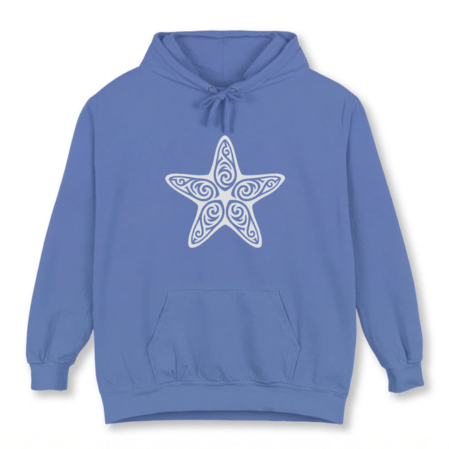 Tribal Starfish Hoodie | Ocean Sea Life Knotwork Swirl Graphic Pullover Hoodie