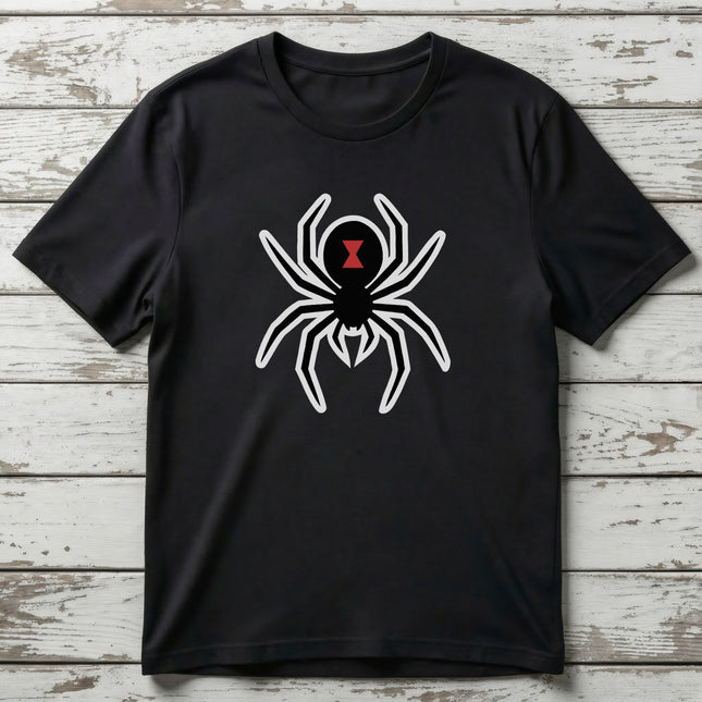 Black Widow Red Hourglass T-Shirt | Gothic Spider Unisex Graphic Tee | V1