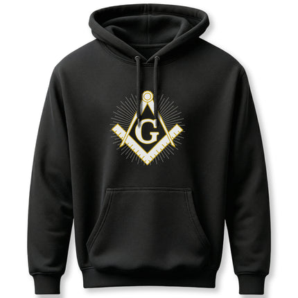 Masonic Square and Compass Hoodie - Freemasonry Art Pullover Fleece