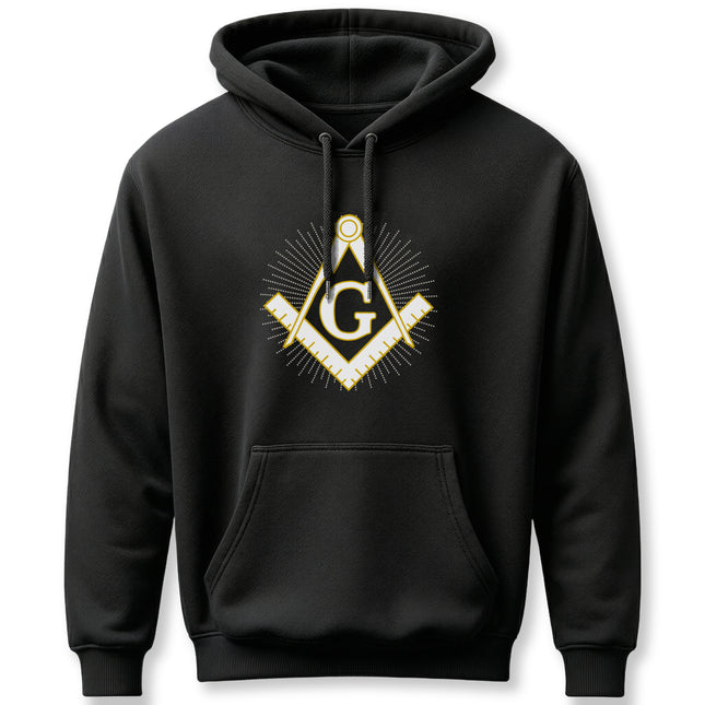 Masonic Square and Compass Hoodie - Freemasonry Art Pullover Fleece