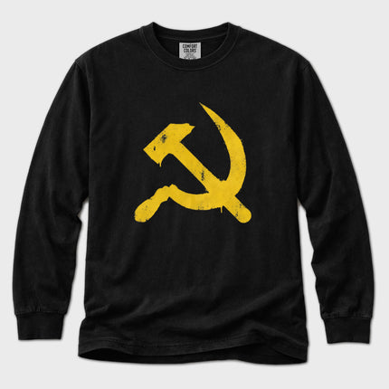 Hammer and Sickle Long Sleeve T-Shirt | Soviet Symbol Graphic
