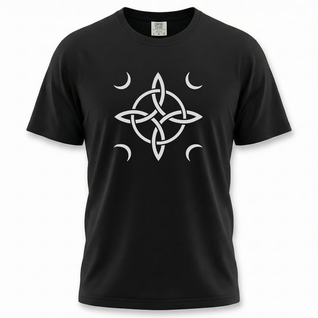 Witch's Knot Crescent Moon T-Shirt | Wiccan Protection Symbol Tee Tshirt