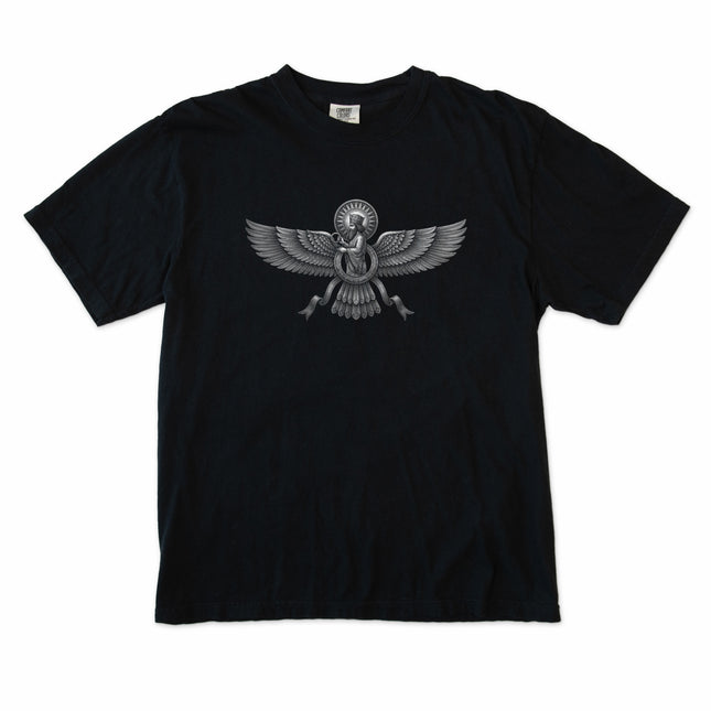 Faravahar Zoroastrianism Symbol T-Shirt | Ancient Persian Mythology Unisex Tee