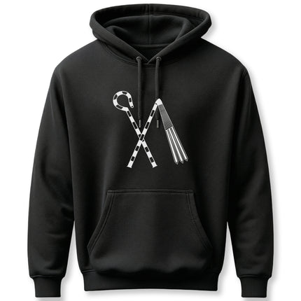 Crook and flail symbol graphic, representing ancient Egyptian pharaohs and royalty.