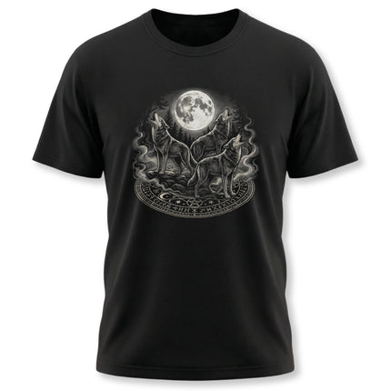 Wolf Moon Wilderness Spirit Tee - Howling Wolves Graphic