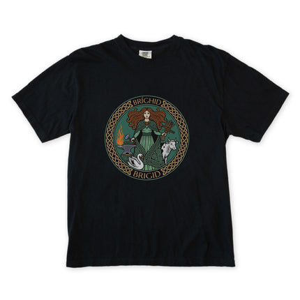 Brighid Celtic Goddess T-Shirt | Irish Mythology Fire Forge Swan Cow Tee