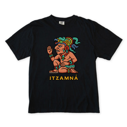 Itzamná Mayan God T-Shirt | Colorful Ancient Mythology Graphic Unisex Tee