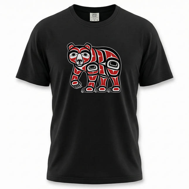 Haida Bear Indigenous Art T-Shirt | Pacific Northwest Coast Graphic Tee Tshirt