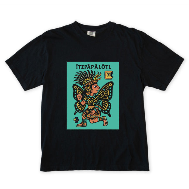 ĪTZPĀPĀLŌTL Aztec Butterfly Goddess T-Shirt | Mesoamerican Mythology Tee