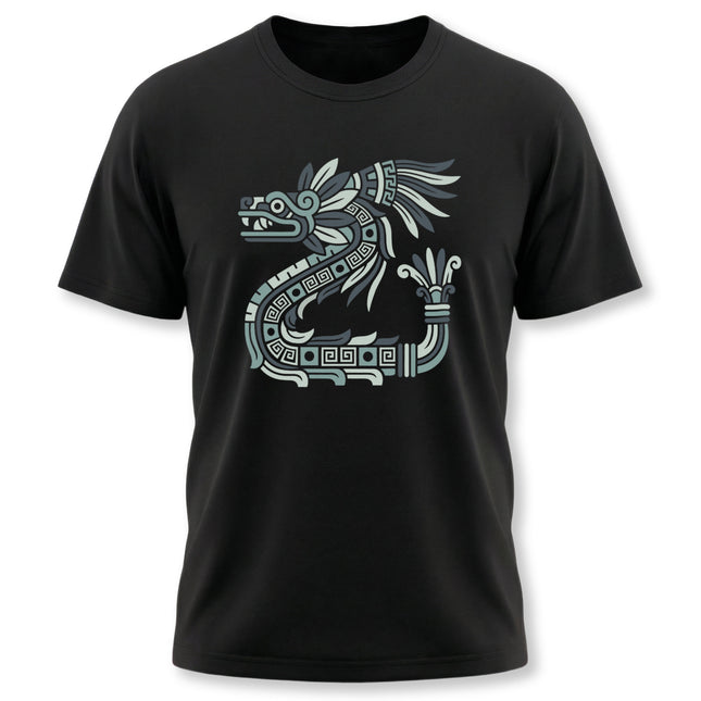 Mayan Feathered Serpent T-Shirt | Kukulkan Geometric Graphic Tee