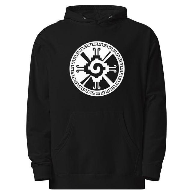 Hunab Ku Symbol Hoodie | Black and White Spiral Emblem Design