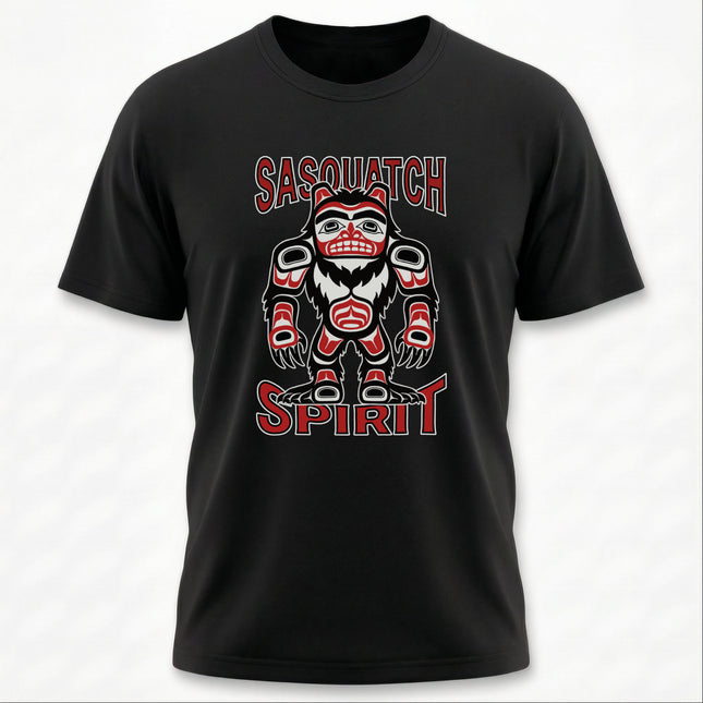 Sasquatch Spirit Bigfoot T-Shirt | Pacific Northwest Indigenous Art Tee | Spirit