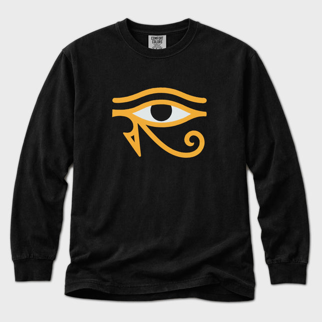 Egyptian Eye of Horus Long Sleeve T-Shirt | Wadjet Eye Graphic Tee
