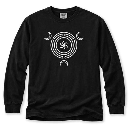 Hekate's Wheel Long Sleeve T-Shirt | Lunar Labyrinth Graphic Tee