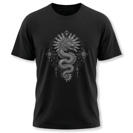 Quetzalcoatl Feathered Serpent Graphic Tee |  Aztec Spiritual T-Shirt